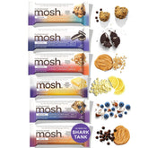MOSH Variety Pack Protein Bars, 6pk, Keto Snack, Gluten-Free, No Added Sugar, 12g Whey Protein, Lion's Mane, B12 Vitamins, Supports Brain Health, Breakfast To-Go (Flavors may vary)